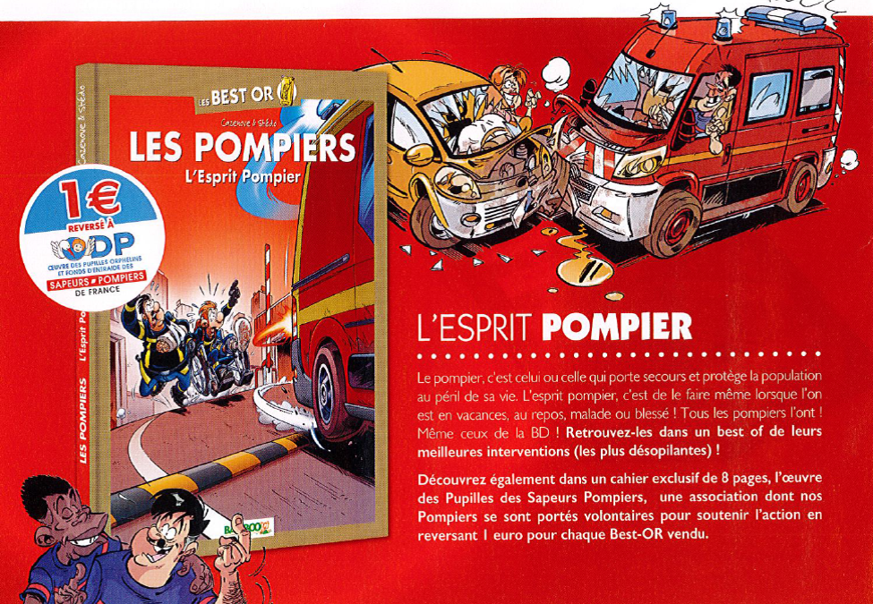 Une BD pompier = 3 dons !